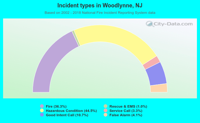 Incident types in Woodlynne, NJ