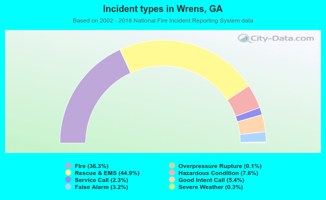 Incident types in Wrens, GA