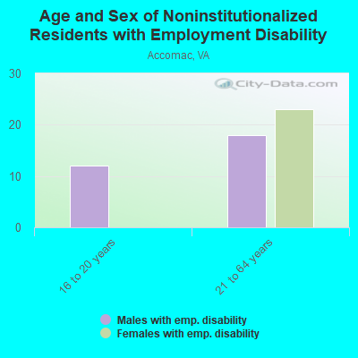 Age and Sex of Noninstitutionalized Residents with Employment Disability