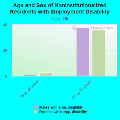 Age and Sex of Noninstitutionalized Residents with Employment Disability