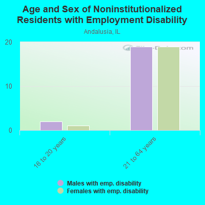 Age and Sex of Noninstitutionalized Residents with Employment Disability