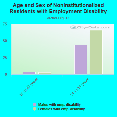 Age and Sex of Noninstitutionalized Residents with Employment Disability