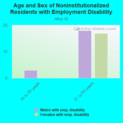 Age and Sex of Noninstitutionalized Residents with Employment Disability