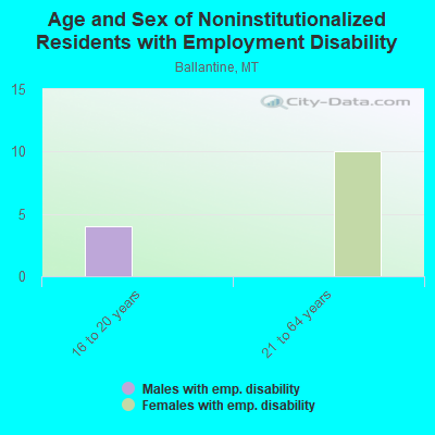 Age and Sex of Noninstitutionalized Residents with Employment Disability