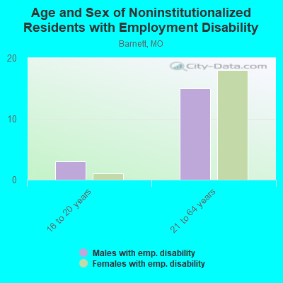 Age and Sex of Noninstitutionalized Residents with Employment Disability