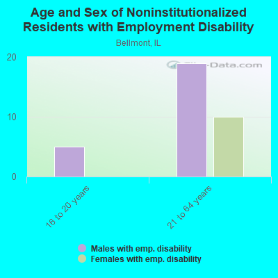 Age and Sex of Noninstitutionalized Residents with Employment Disability