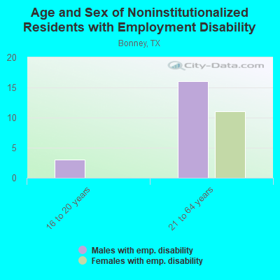 Age and Sex of Noninstitutionalized Residents with Employment Disability