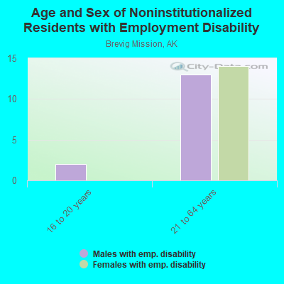 Age and Sex of Noninstitutionalized Residents with Employment Disability