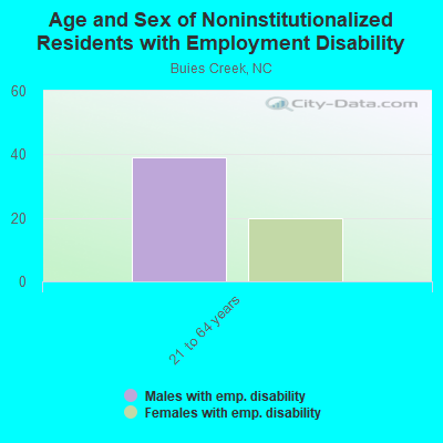 Age and Sex of Noninstitutionalized Residents with Employment Disability