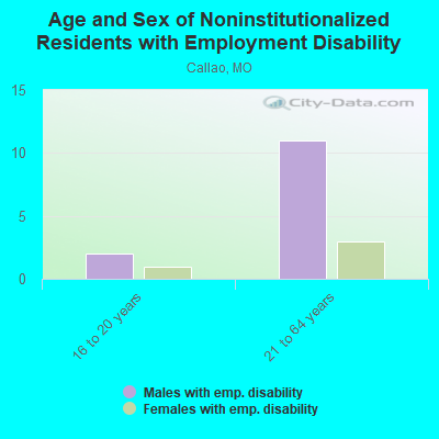 Age and Sex of Noninstitutionalized Residents with Employment Disability