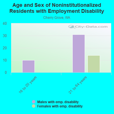 Age and Sex of Noninstitutionalized Residents with Employment Disability