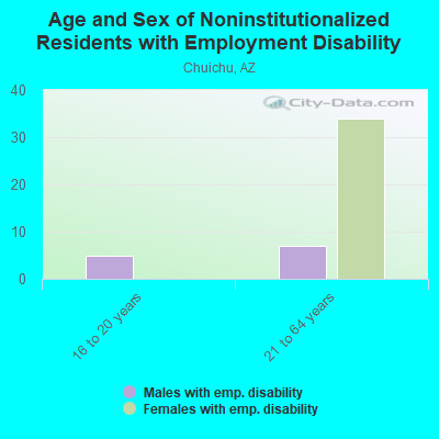 Age and Sex of Noninstitutionalized Residents with Employment Disability