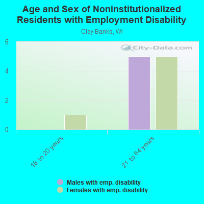 Age and Sex of Noninstitutionalized Residents with Employment Disability