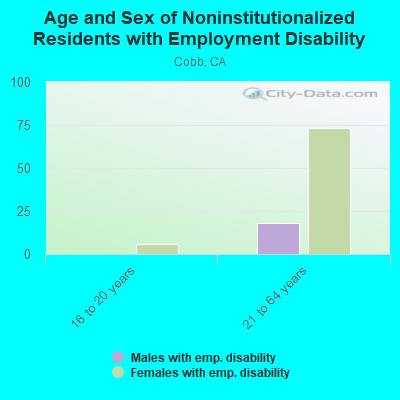 Age and Sex of Noninstitutionalized Residents with Employment Disability