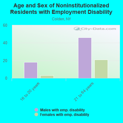 Age and Sex of Noninstitutionalized Residents with Employment Disability