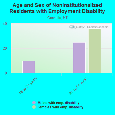 Age and Sex of Noninstitutionalized Residents with Employment Disability