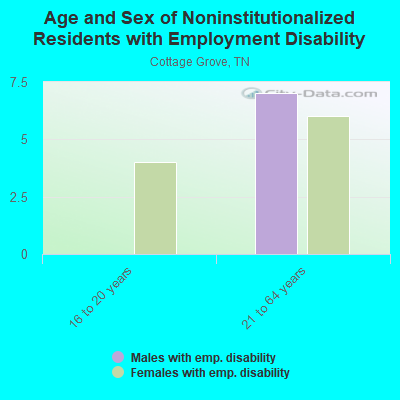 Age and Sex of Noninstitutionalized Residents with Employment Disability