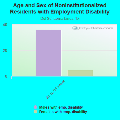 Age and Sex of Noninstitutionalized Residents with Employment Disability