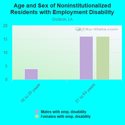 Age and Sex of Noninstitutionalized Residents with Employment Disability