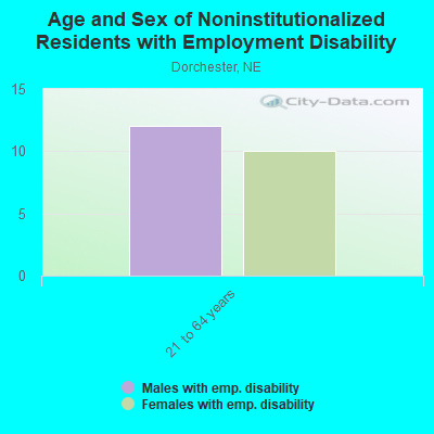 Age and Sex of Noninstitutionalized Residents with Employment Disability