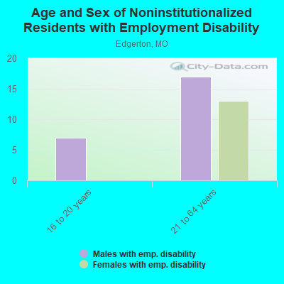 Age and Sex of Noninstitutionalized Residents with Employment Disability