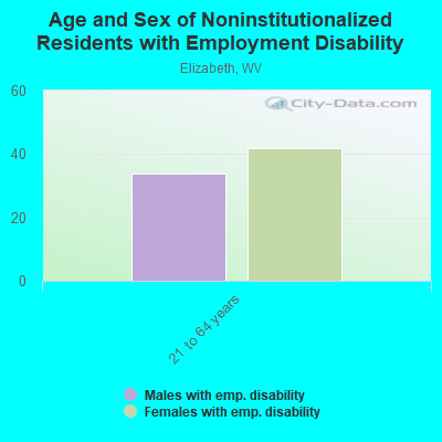 Age and Sex of Noninstitutionalized Residents with Employment Disability