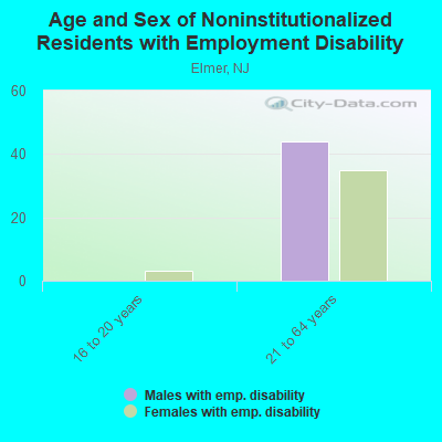 Age and Sex of Noninstitutionalized Residents with Employment Disability