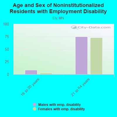 Age and Sex of Noninstitutionalized Residents with Employment Disability