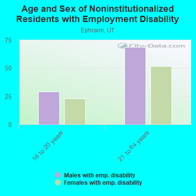 Age and Sex of Noninstitutionalized Residents with Employment Disability