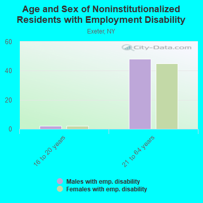 Age and Sex of Noninstitutionalized Residents with Employment Disability