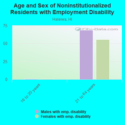 Age and Sex of Noninstitutionalized Residents with Employment Disability