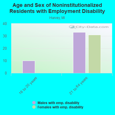 Age and Sex of Noninstitutionalized Residents with Employment Disability