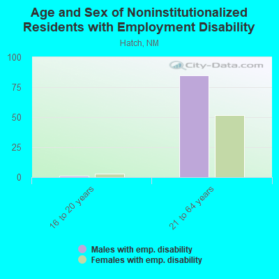 Age and Sex of Noninstitutionalized Residents with Employment Disability