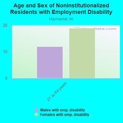 Age and Sex of Noninstitutionalized Residents with Employment Disability