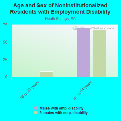 Age and Sex of Noninstitutionalized Residents with Employment Disability