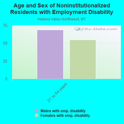 Age and Sex of Noninstitutionalized Residents with Employment Disability