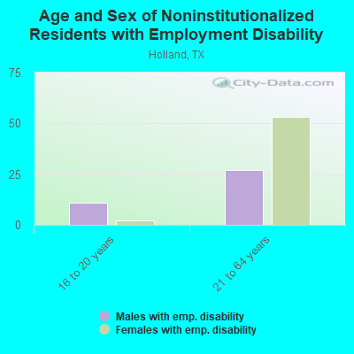 Age and Sex of Noninstitutionalized Residents with Employment Disability