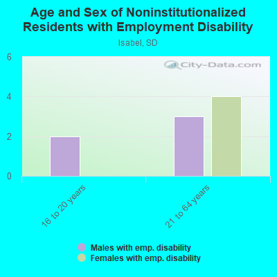 Age and Sex of Noninstitutionalized Residents with Employment Disability