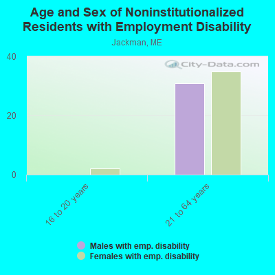 Age and Sex of Noninstitutionalized Residents with Employment Disability