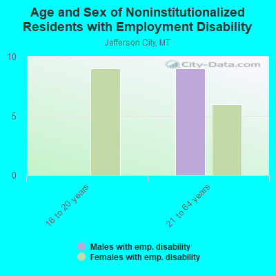 Age and Sex of Noninstitutionalized Residents with Employment Disability