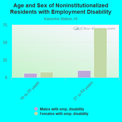 Age and Sex of Noninstitutionalized Residents with Employment Disability