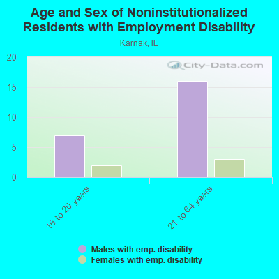 Age and Sex of Noninstitutionalized Residents with Employment Disability