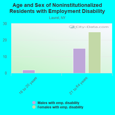 Age and Sex of Noninstitutionalized Residents with Employment Disability