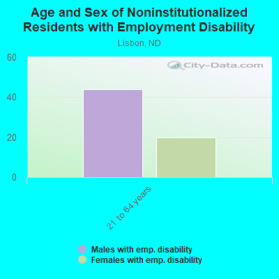 Age and Sex of Noninstitutionalized Residents with Employment Disability