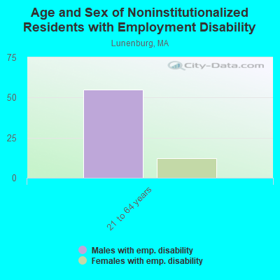 Age and Sex of Noninstitutionalized Residents with Employment Disability