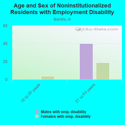 Age and Sex of Noninstitutionalized Residents with Employment Disability