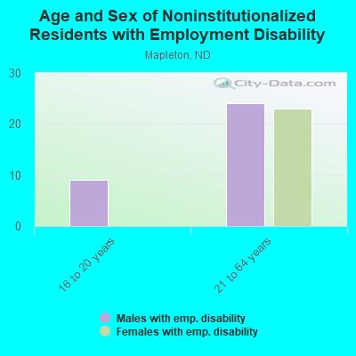 Age and Sex of Noninstitutionalized Residents with Employment Disability