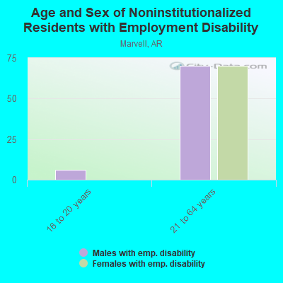 Age and Sex of Noninstitutionalized Residents with Employment Disability