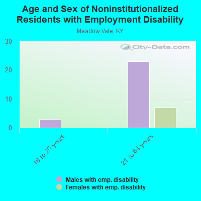 Age and Sex of Noninstitutionalized Residents with Employment Disability