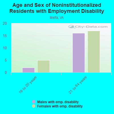 Age and Sex of Noninstitutionalized Residents with Employment Disability